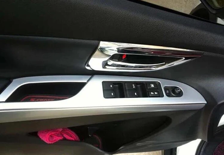 Car body Styling Cover Stick Trims ABS Chrome Door Inner Built Handle Bowl For Suzuki S-cross scross SX4 2014 2015 2016 2017 | Автомобили