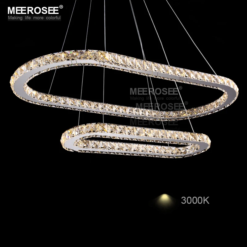 Современные овальные светодиодные хрустальные люстры Светодиодные