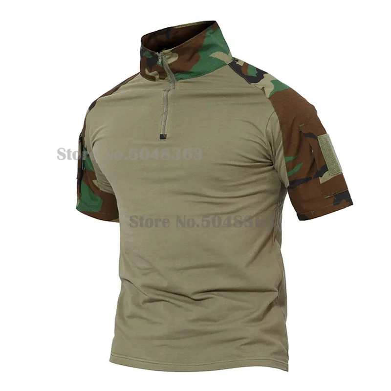 Камуфляжная Военная тактическая рубашка Multicam Мужская камуфляжная футболка с