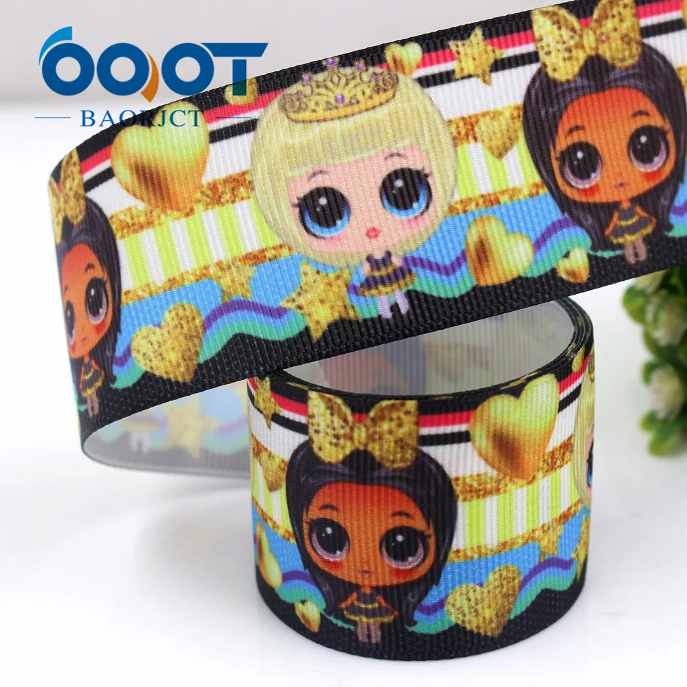 OOOT BAORJCT G-181029-1494 38 мм 10 ярдов Мультяшные ленты термоперенос принт grosgrain подарочная