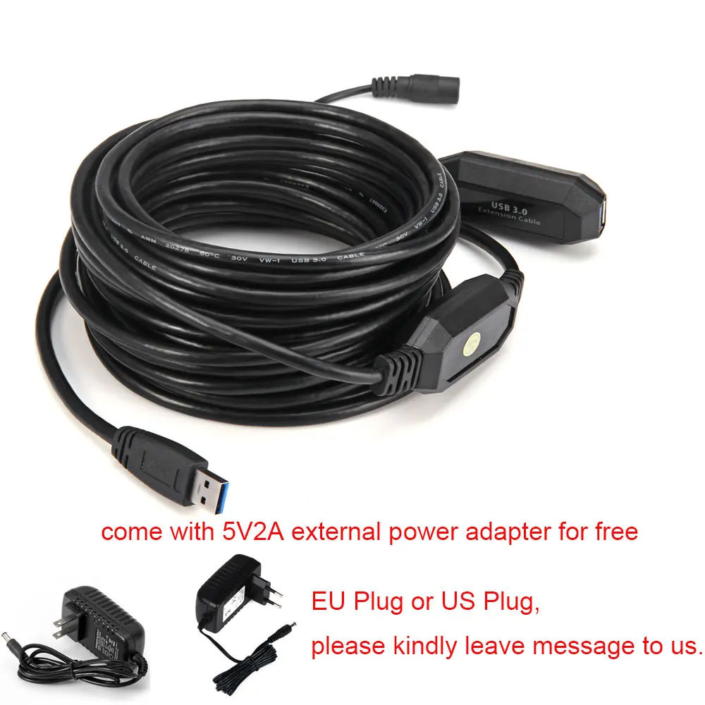 USB 3 0 активный Удлинительный кабель с адаптером питания переменного тока Leadzoe