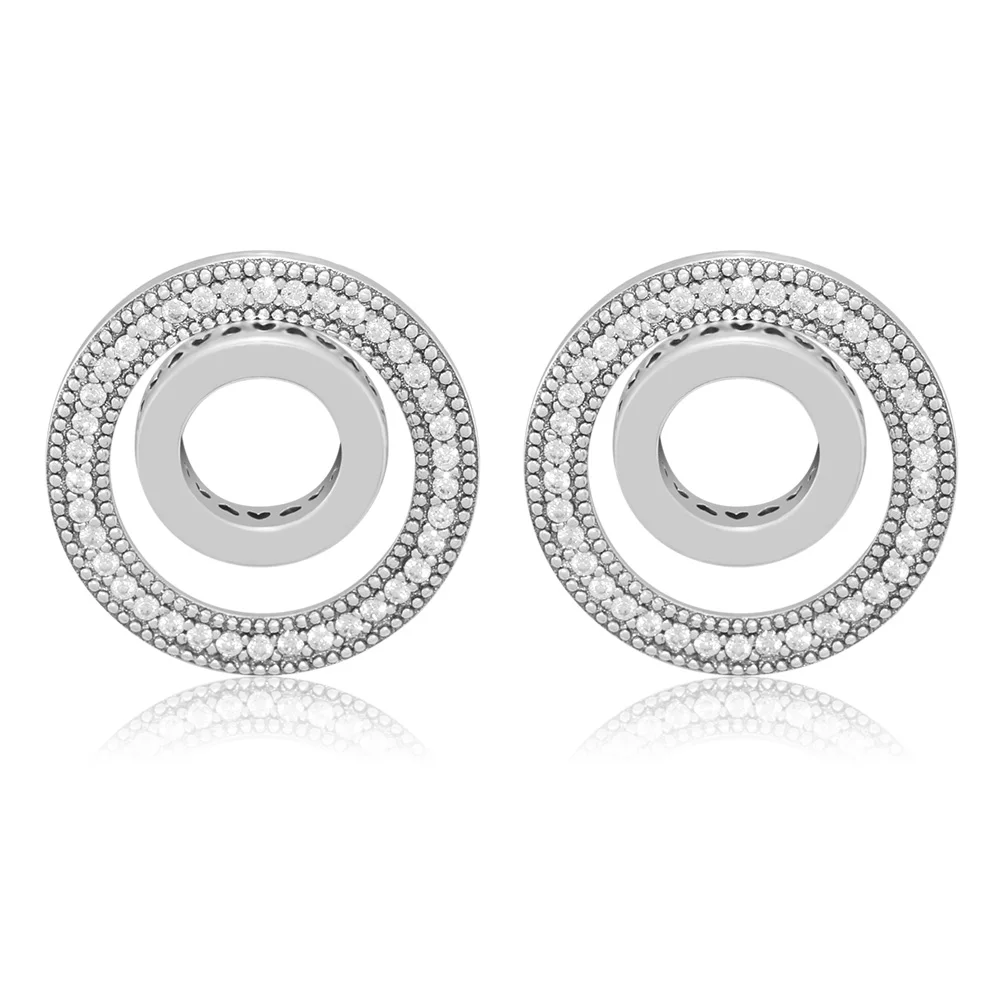 Серьги-гвоздики Forever Signature 100% 925 пробы-серебро-ювелирные изделия Бесплатная