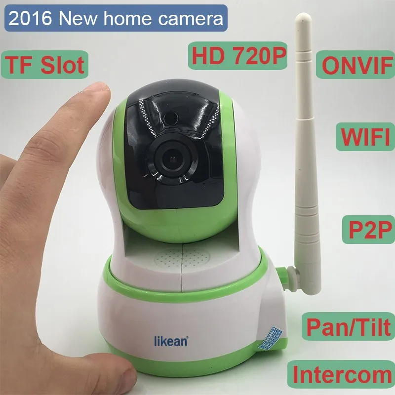 LIKEAN Ip-камера Baby Monitor 720 P Беспроводной WI-FI Pan/Tilt Onvif Wi-Fi Камера PTZ P2P Технологии для