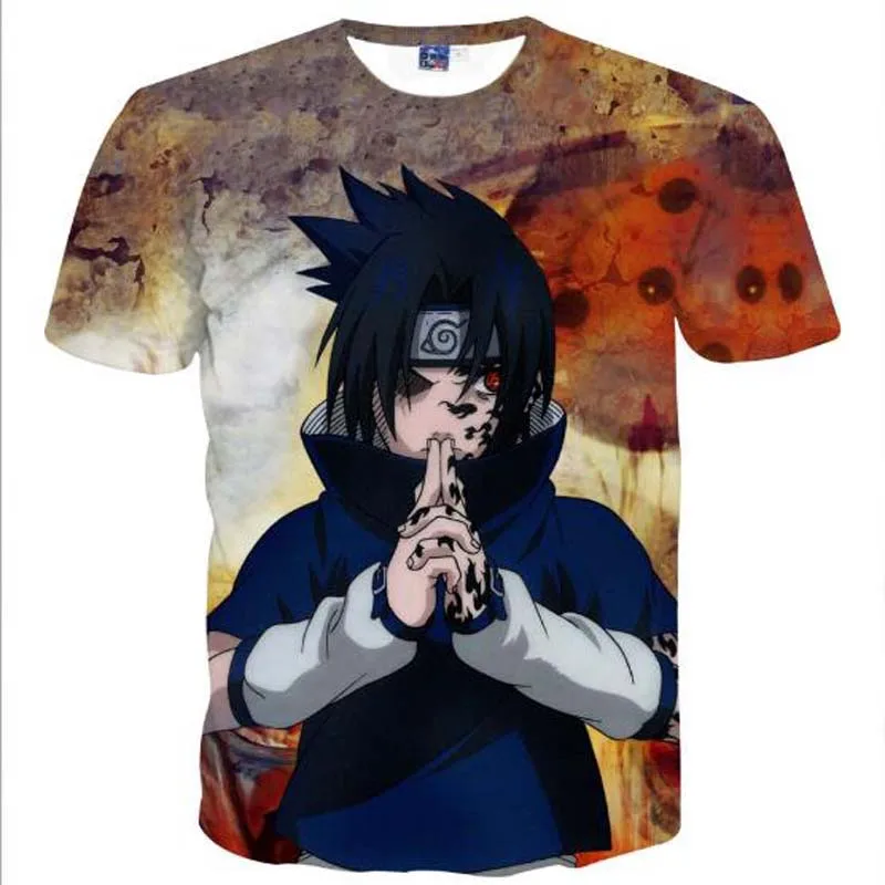 Футболка с 3D-принтом King Naruto для мальчиков-подростков весна-лето одежда