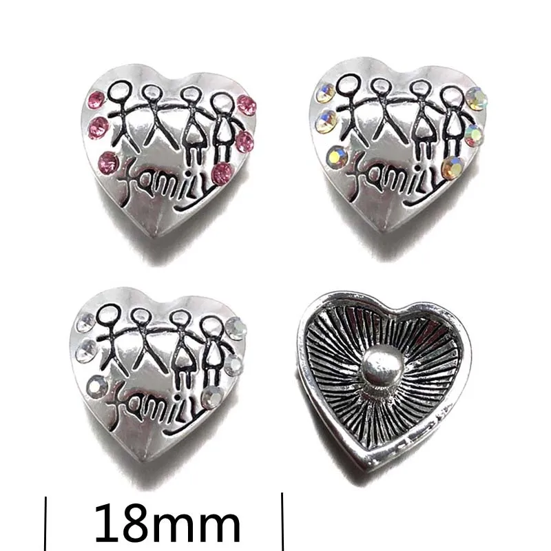 Семейная модель w392 3D 18 мм 20 фотокнопка для браслета ожерелья сменные ювелирные