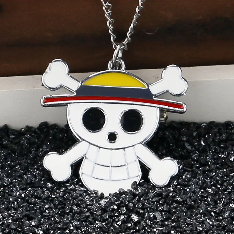 

Fashion Cute Pirate Skull One Piece Quartz Pocket Necklace Watch Anime Collection Best Gift for Mens Womens Kids Cool Steampunk