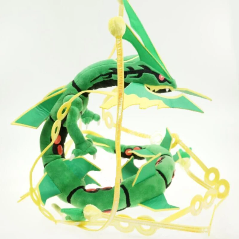 80 см Мега Rayquaza черный Rayquaza животных плюшевые Peluche кукла со скелетом мягкая горячая игрушка Рождественский подарок для детей