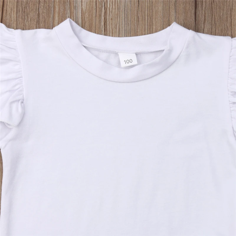 Комплект одежды для маленьких девочек летняя футболка с короткими рукавами и