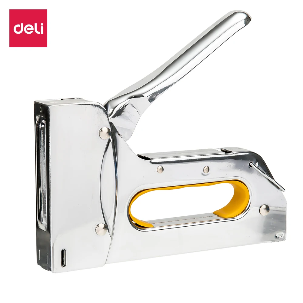 Deli Tacker сверхмощный штапельный пистолет для DIY мебель украшения дома Дерево