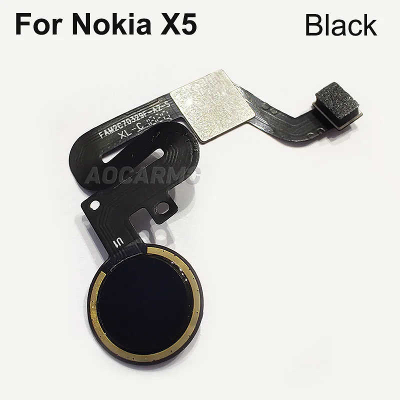 Aocarmo датчик отпечатков пальцев Touch ID домашний гибкий кабель для Nokia 5 1 Plus/X5 TA 1109 86