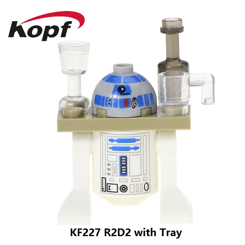 KF227 Without Box Wars Робот мини BB8 BB-8 с черный красный серый синий Цвет R2D2 с подносом R3-D5 строительные блоки Детский подарок игрушки D1000 - Цвет: KF227 Without Box