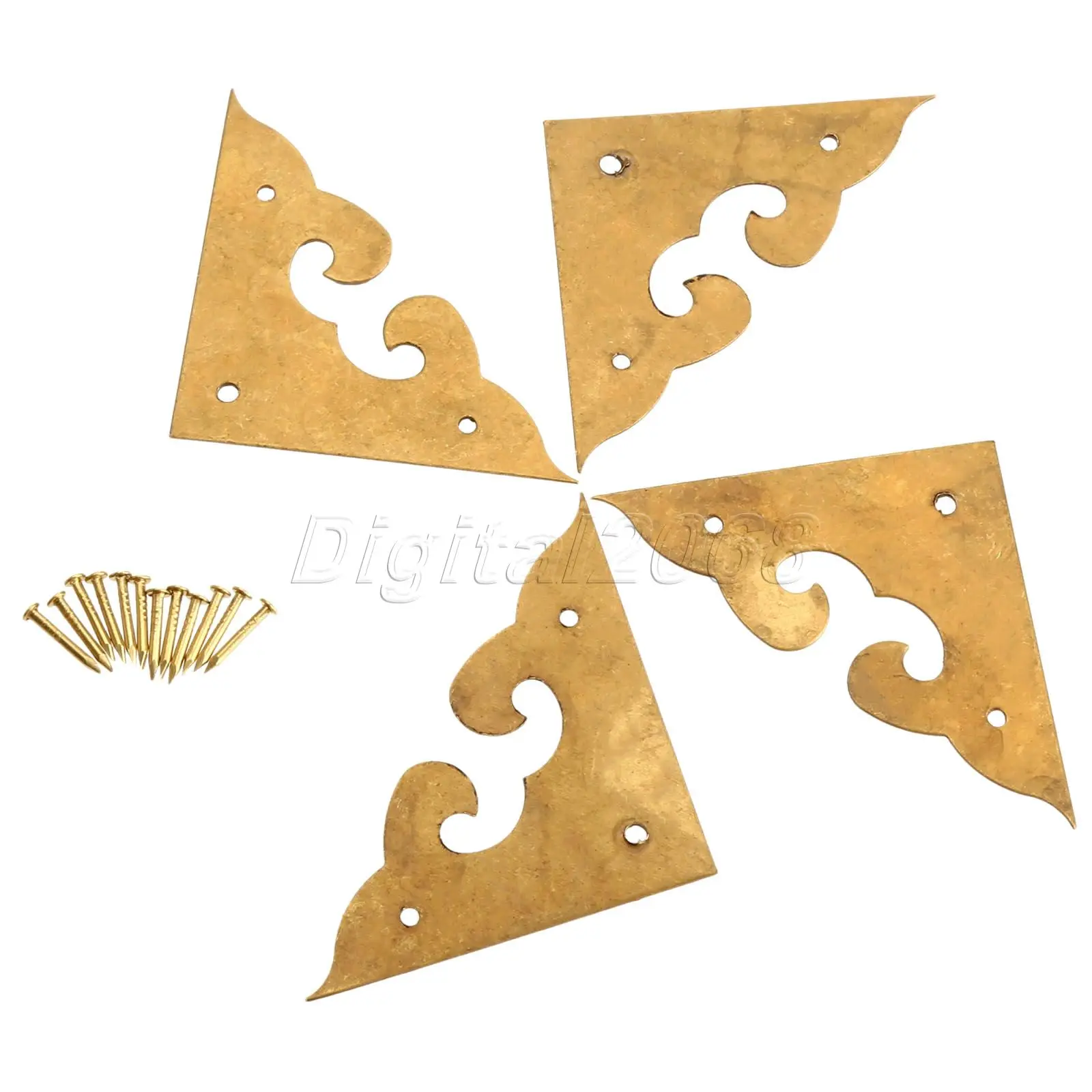 Хорошее качество 4 шт угловые кронштейны китайская мебель фурнитура латунь для