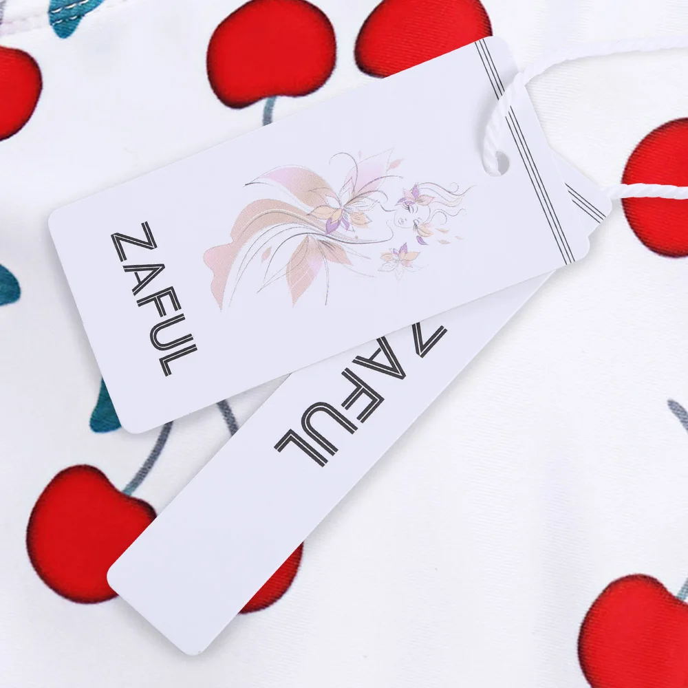 ZAFUL новый купальник с принтом вишни крест накрест цельный женский слитный