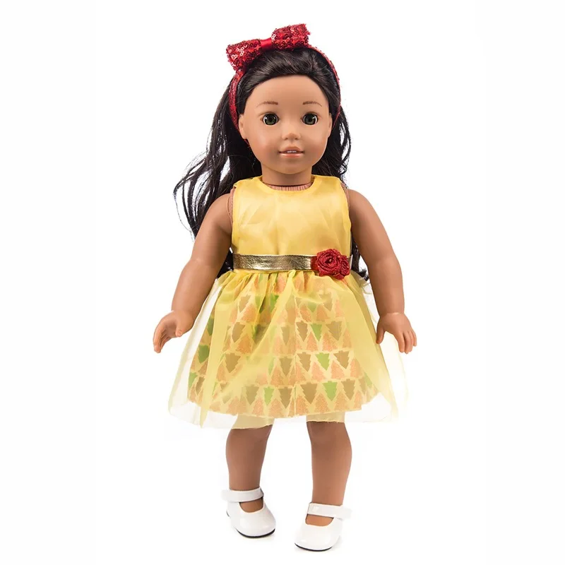 Кукольная одежда для куклы 43 см Bebe Born красное рождественское платье-пачка 18