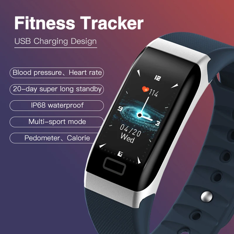 HUACP R7 Smart Watch Sport монитор сердечного ритма крови Давление фотоплетизмографический