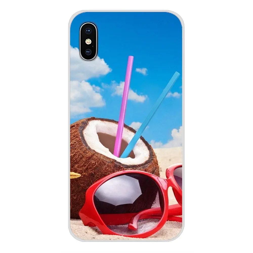 Новый модный пляжный чехол из ТПУ с фруктовым кокосом для Huawei G7 G8 P7 P8 P9 P10 P20 P30 Lite Mini