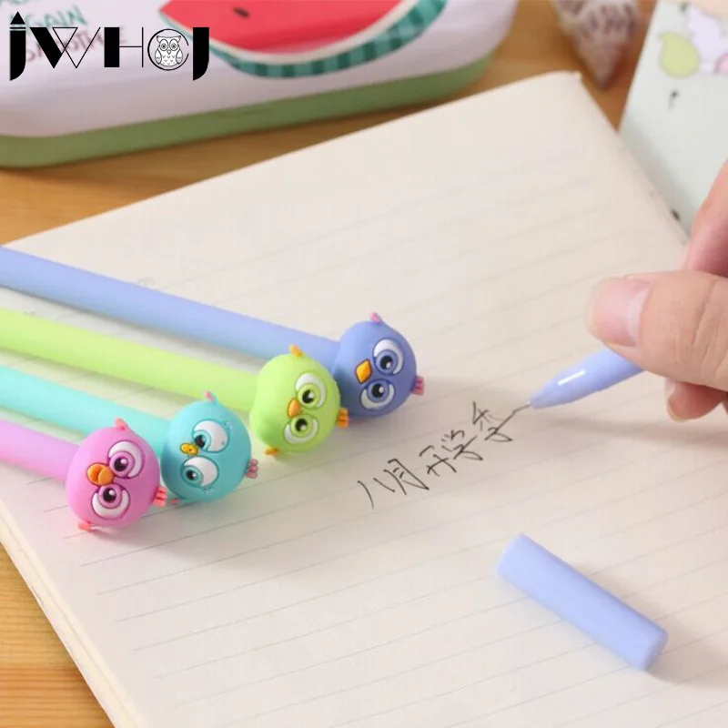 2 шт./лот гелевая ручка с выпуклым глазом и птицей ручки для письма канцелярские