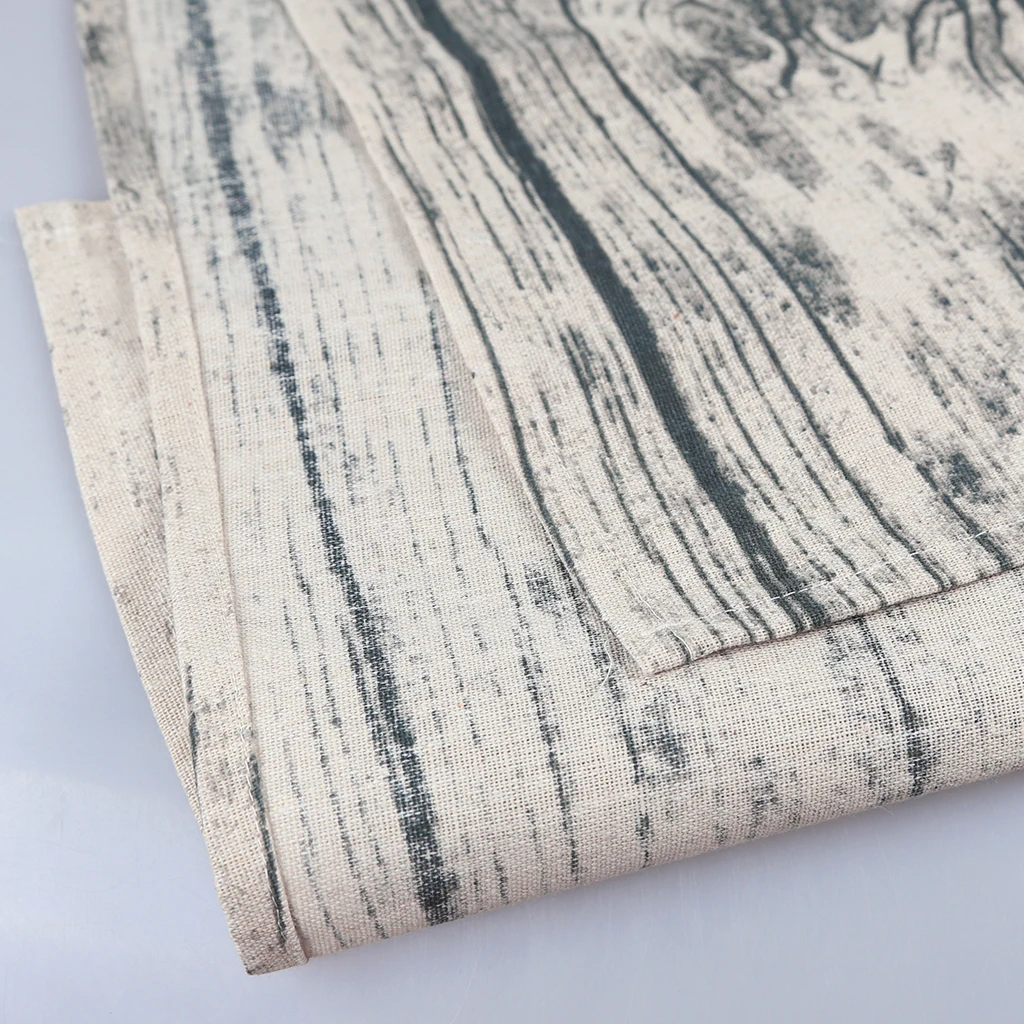 Скатерть из хлопковой и льняной ткани в стиле ретро с натуральным деревянным