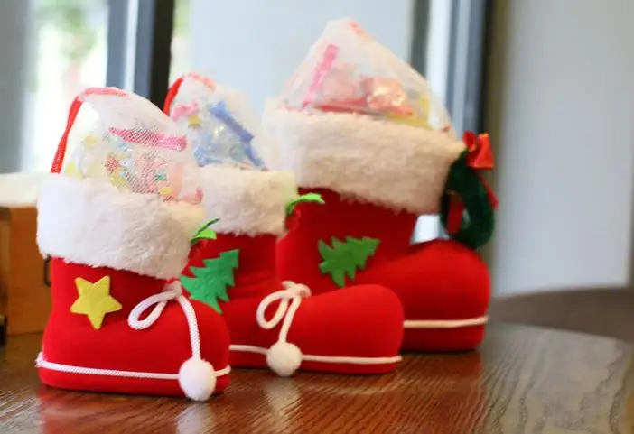 Рождественский Подарочный пакет Elf Spirit конфеты ботинки обуви чулки держатели