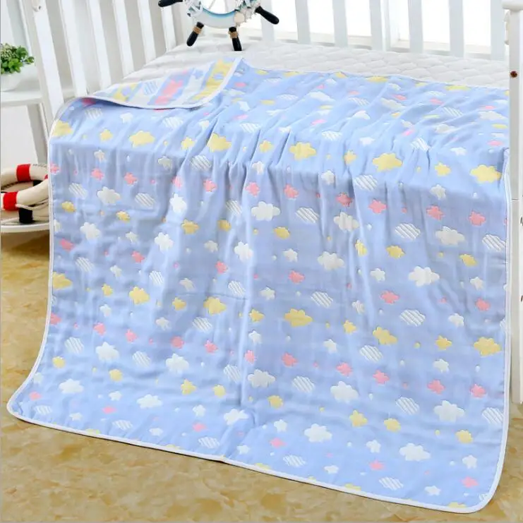 Муслиновое детское одеяло многодизайнерское 6 слоев марли хлопковое Пеленальное