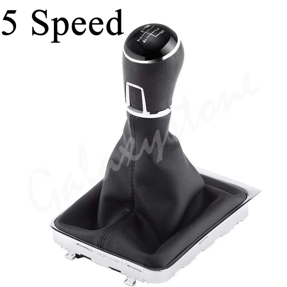 5 6 Speed Car Gear Shift Knob Gaiter Gaitor Boot for VW PASSAT B6 B7 CC PU Leather | Автомобили и мотоциклы
