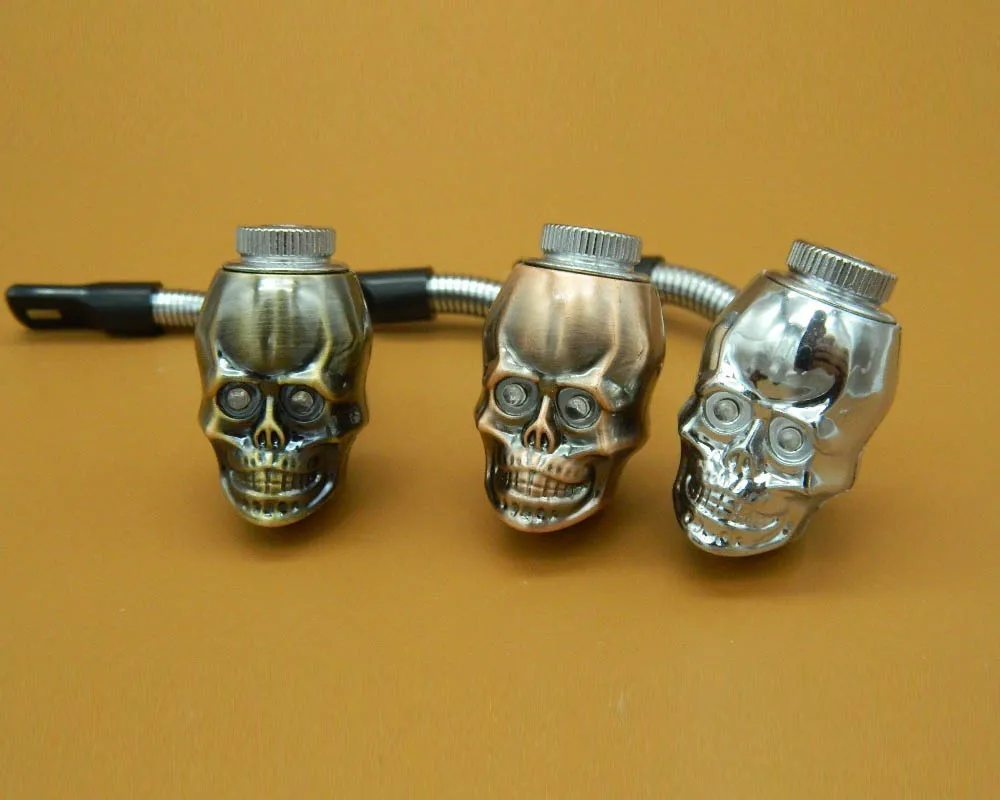 Металлические курительные трубки в виде черепа с электронным датчиком