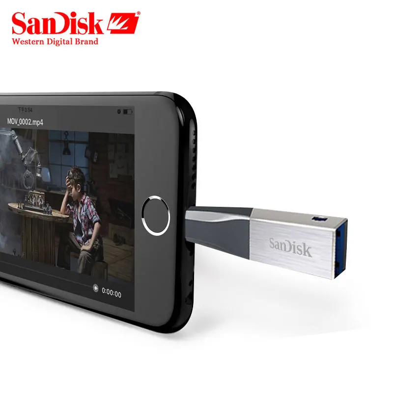 SanDisk USB флеш накопитель iXPand OTG Lightning коннектор 3 0 Флешка 32 Гб 64 128 ГБ MFi для iPhone