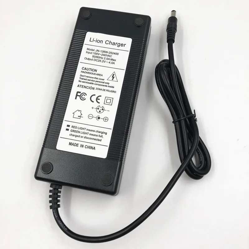 25.2V 4A 25.2v4a lithium li-ion battery charger for 6 Series 21.6V 22.2V 24V Li-polymer pack good quality | Электроника