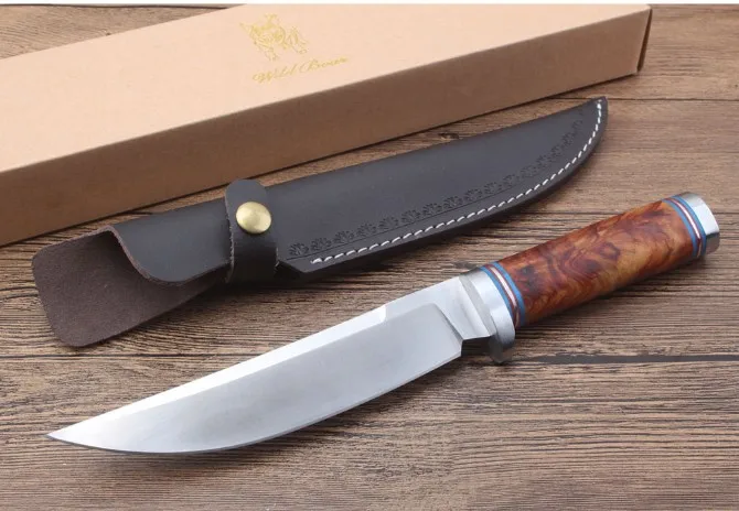 Импортный DC5 лезвие золотого сандалового дерева ручка прямой knifeTactical EDC