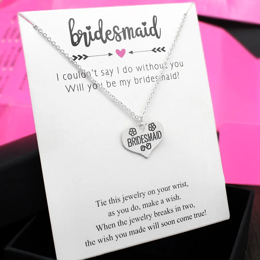 Невесты невесты ожерелье горничной из Honour цветок девушка сердце цепь для девушки