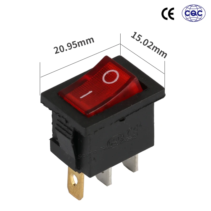 Переключатель для лодки с подсветкой SPDT 3 pins 6A/250VAC 10А/125 В переменного тока 2