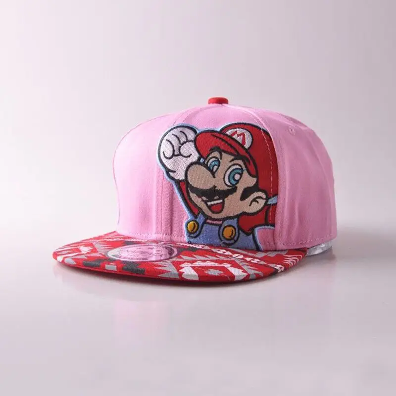 100% хлопковый бейсбольный костюм Super Mario Bros Snapback для детей от 4 до 9 лет Кепка в стиле