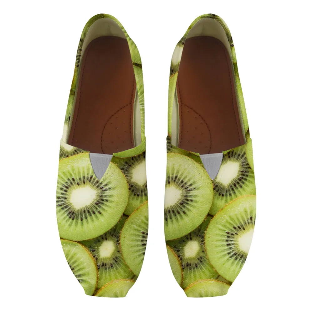 WHEREISART/Модная Новинка женская обувь на плоской подошве с принтом вкусные фрукты