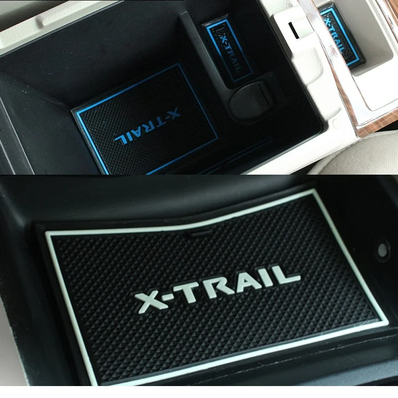 Для Nissan X-Trail T32 противоскользящие резиновые чашки Подушки двери Коврики Rogue X Trail телефон Автомобильный держатель для укладки Стикеры