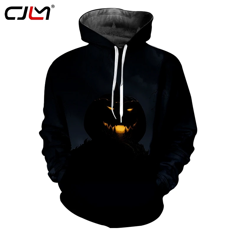 CJLM Хэллоуин новые готические мужские толстовки из спандекса 3D Толстовка с