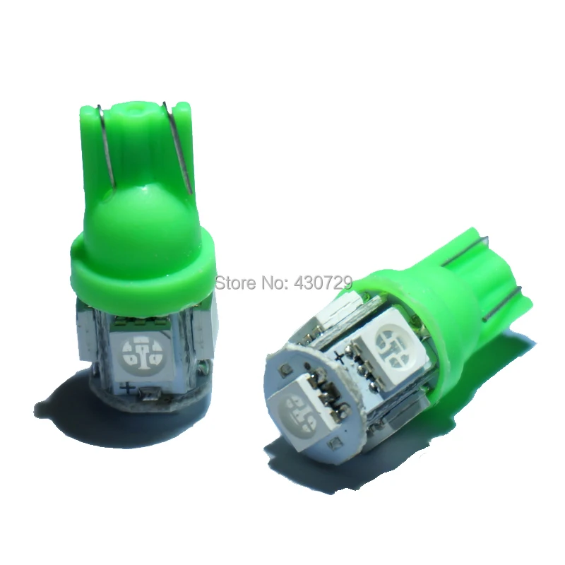 KTSCAR 100 шт./лот оптовая продажа Автомобильные светодиодные лампы T10 W5W 194 5 led SMD 5050
