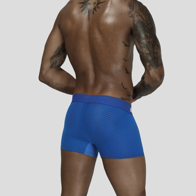 ORLVS бренд-Боксер Мужское нижнее белье мужские шорты-боксеры Ropa Interior hombre cueca tanga