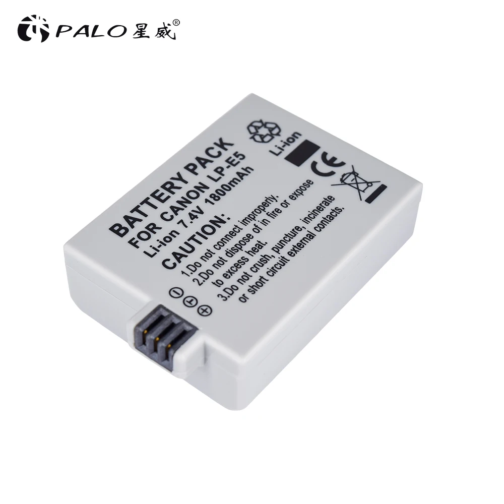 PALO 1800Mah LP-E5 Digital Camera Battery For Canon EOS 450D 500D 1000D Kiss X3 Kiss F Rebel Xsi
PALO 1800Mah LP-E5 Digital Camera Battery For Canon EOS 450D 500D 1000D Kiss X3 Kiss F Rebel Xsi