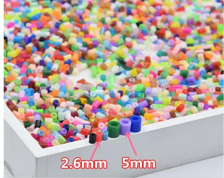 Шт. 11000 шт. perler бусины 2 6 мм набор Хама дополнений DIY Забавный мини глажка 3d Пазлы