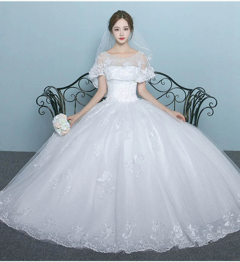 Long Sleeve Lace Wedding Dresses Sequin Tulle Gowns Weding Bridal Bride Weddingdress vestido de noiva | Свадьбы и торжества