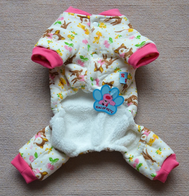 Зимняя одежда для собак пижамы маленьких одинаковая Пижама кошек XS S M L