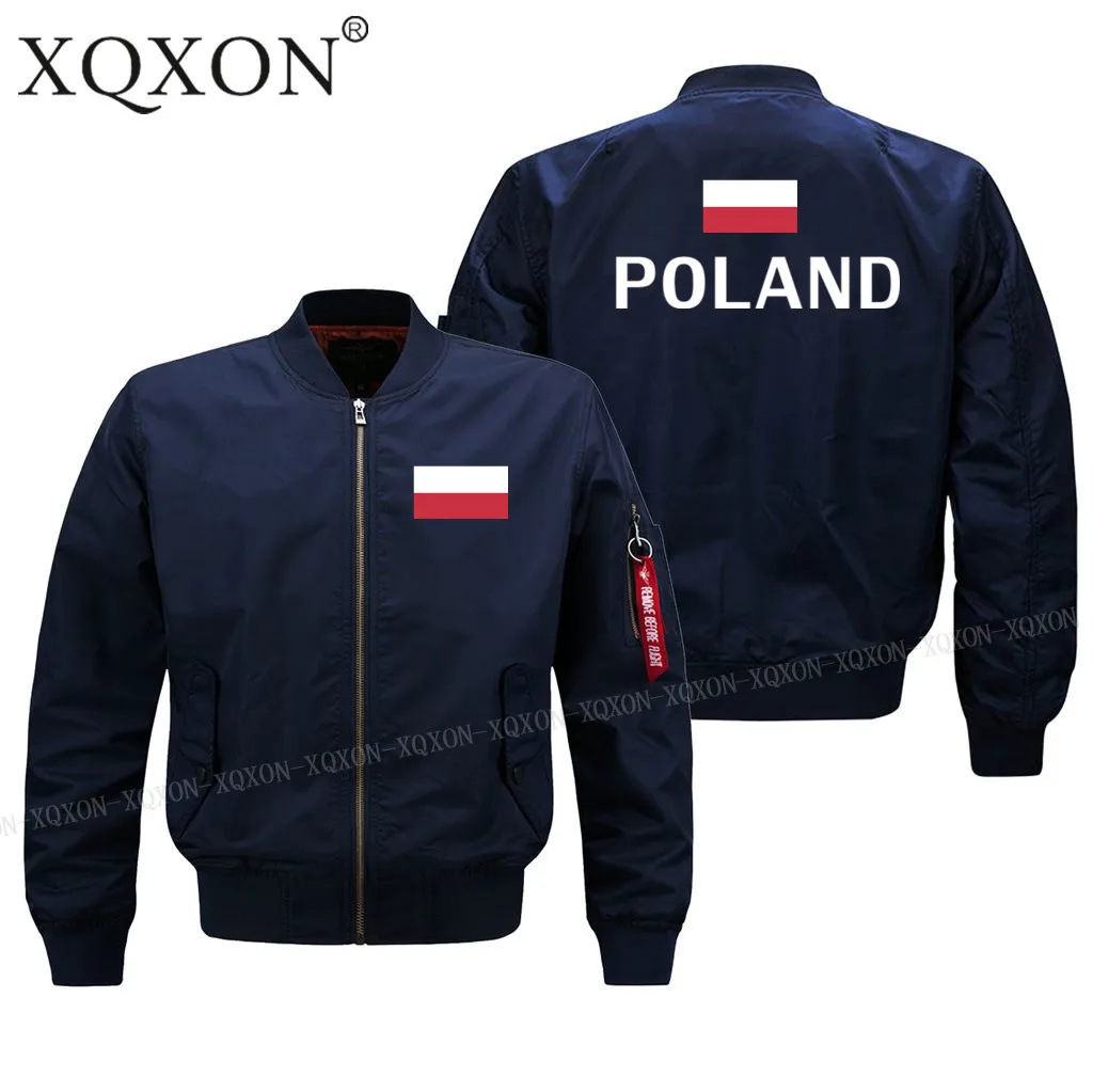 XQXON 2021Poland флаг нового дизайна с застёжкой молнией и рисунком длинным рукавом