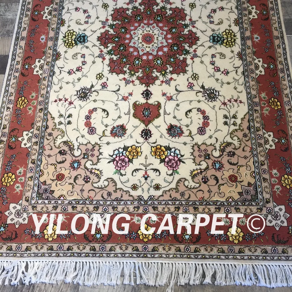 Прочный ковер ручной работы Yilong 4 'x 6' в Восточном китайском стиле красного