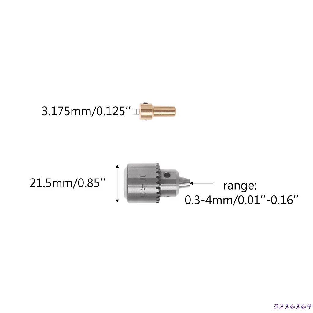 

4x Micro Motor Drill Chuck Clamp 0.3-4mm With Key 3.17mm Shaft Connecting Rod