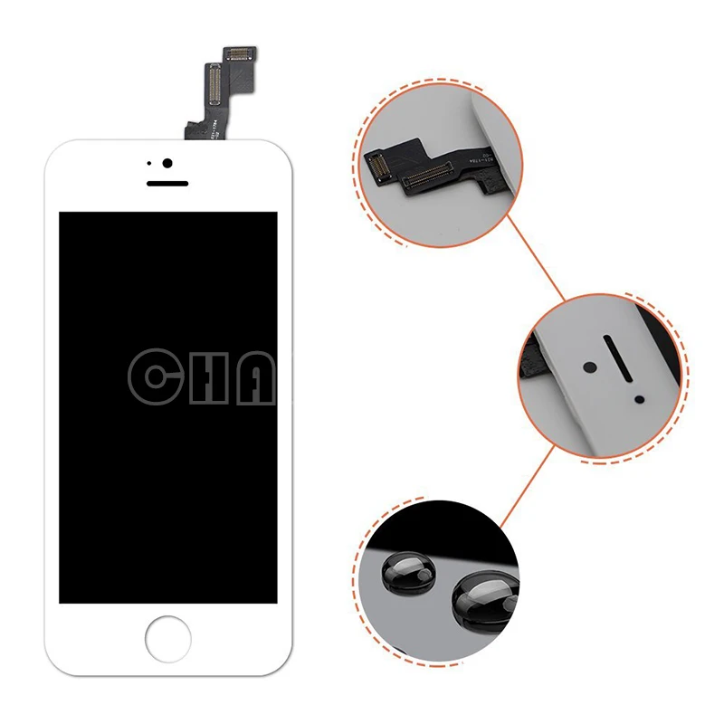 CHAMDEO for iPhone 5S 5SE LCD Display Touch Screen Digitizer Assembly Replacement Part iPhone5S 5 5C Full Tested | Мобильные