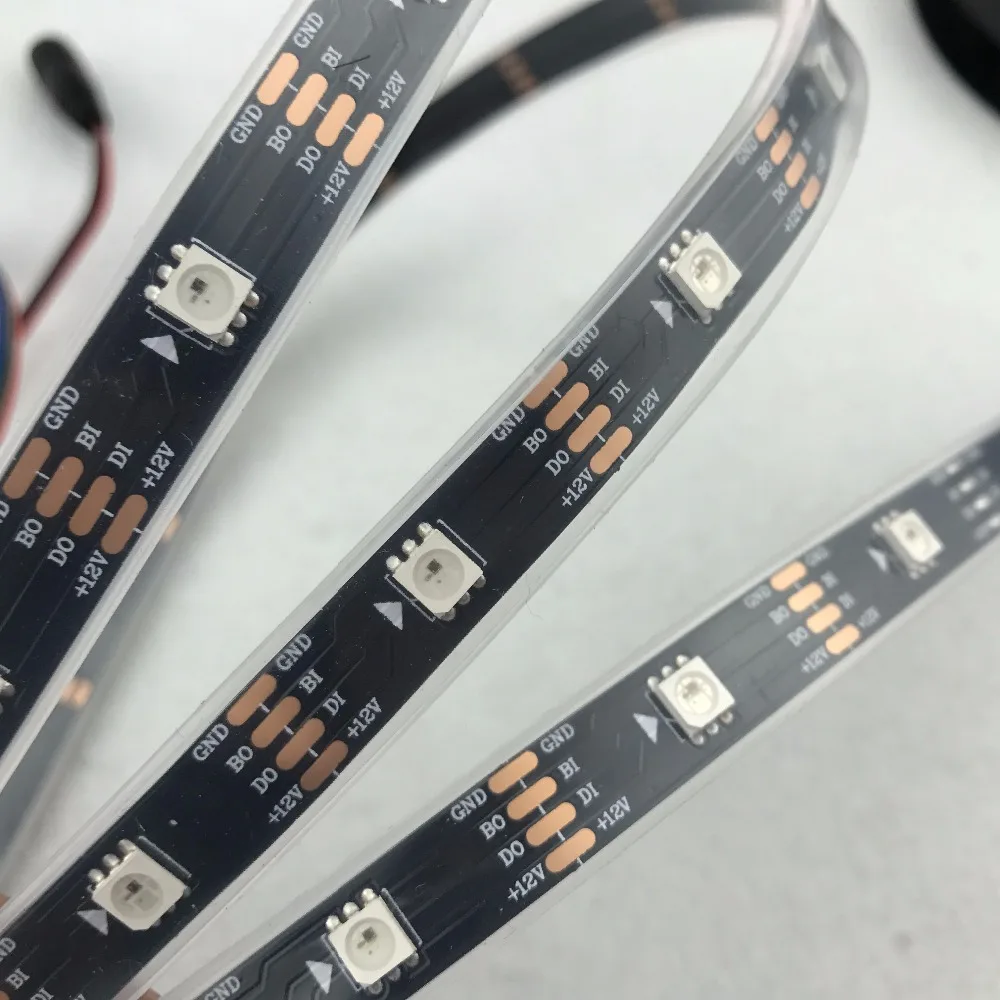 WS2815 DC12V прибор приемно-полноцветный RGB 5050 светодиодный полосы; 5 м/катушка; 30 светодиодный s/60 Светодиодный s/m/74 светодиодный s/m; белая/черная печатная плата; IP33/IP66 Номинальное