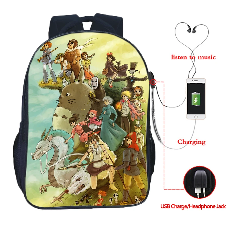 Рюкзак с USB зарядкой для мужчин и женщин красивые школьные ранцы мальчиков