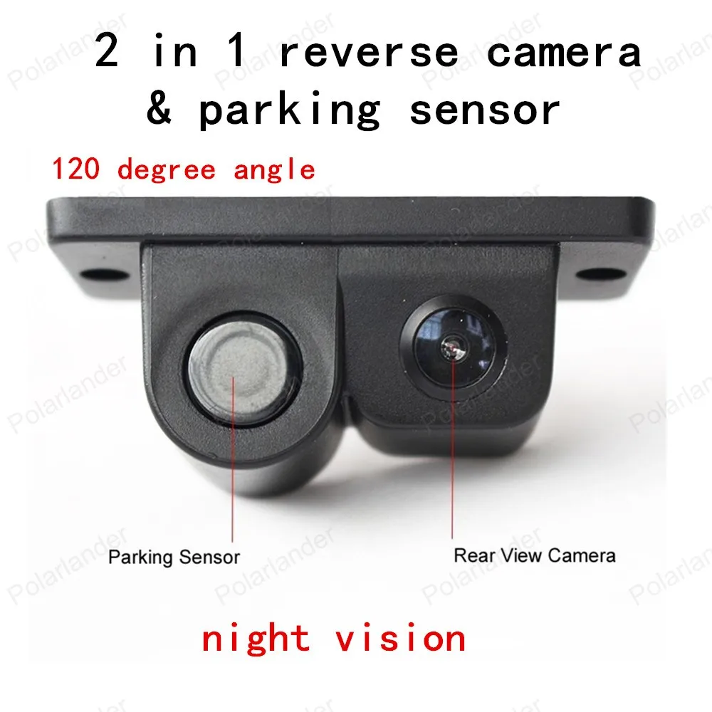 

[High Quality] 120 degree Reverse camera LCD Car SUV Parking Radar & Rear View Backup Camera Kit night vision