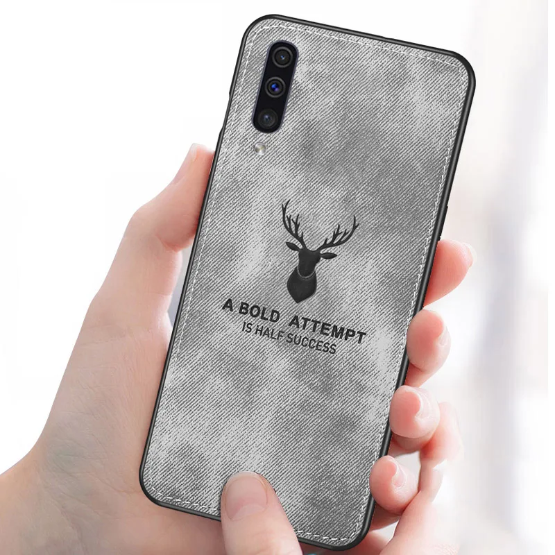Анти отпечаток рисунок ткани Чехол для телефона Samsung Galaxy a50 чехлы оленя рисунком