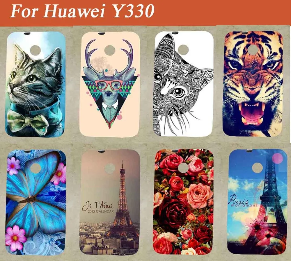 Роскошный модный чехол с 14 узорами для HUAWEI Ascend Y330 Стильный бабочками и цветами